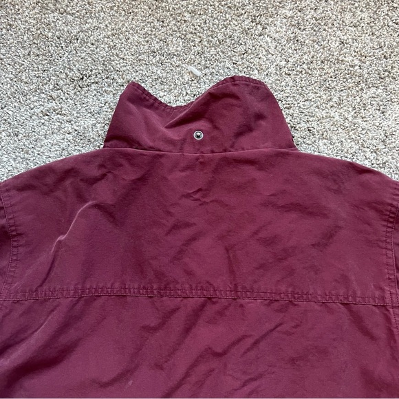 Eddie Bauer Wool Blend Lined Chore Jacket, Burgundy Color, Size Large - Picture 12 of 15